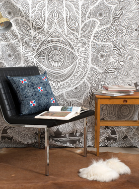 Thai Tribal Hmong 泰北部落手工蓝染刺绣抱枕套沙发枕