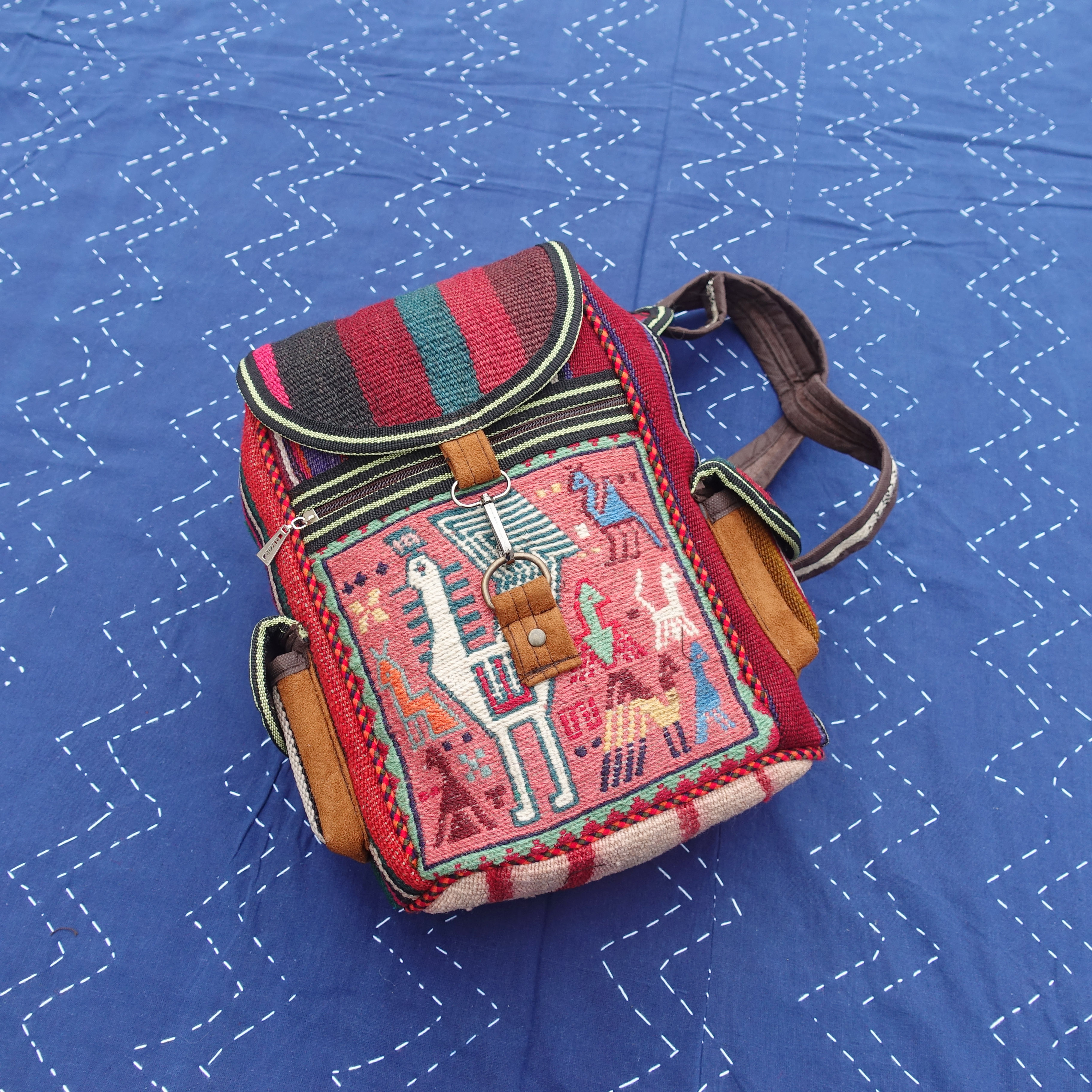 阿塞拜疆地毯包羊毛民族双肩包