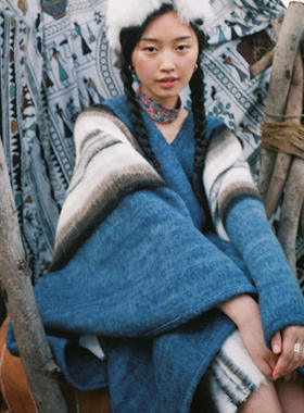 Alpaca Poncho秘鲁斗篷手工羊驼毛保暖秋冬披风披肩进口波西米亚