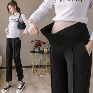 孕妇裤秋季低腰裤子外穿宽松显瘦直筒裤秋装怀孕长裤职业装西裤秋