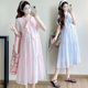 连衣裙宽松休闲裙子夏季 蝴蝶结系带短袖 A字裙孕妇裙夏 夏装 孕妇装