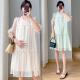 夏装 A字裙夏季 时尚 雪纺连衣裙宽松大码 裙子 小清新减龄短袖 孕妇装