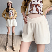 子春季 春装 外穿雪尼尔短裤 孕妇低腰裤 2026新款 孕妇打底裤 怀孕靴裤