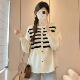 春装 春季 假两件条纹拼接长袖 孕妇衬衫 怀孕衬衣 上衣2026新款 孕妇装