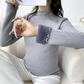 针织衫 加绒保暖长袖 2026新款 孕妇上衣秋冬装 衣服 孕妇装 打底衫 冬装