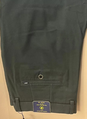 雅戈尔HSM冬季军绿色修身商务中腰微弹水洗休闲裤男HXBC36463PWY