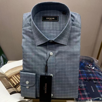 雅戈尔长袖衬衫男商务休闲免烫