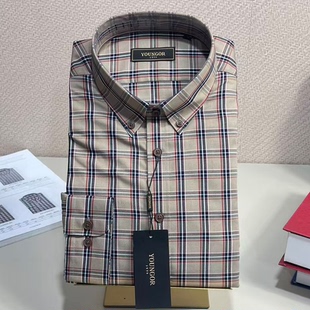 专柜780元 雅戈尔长袖衬衫含桑蚕丝正品商务休闲男修身衬衣135438