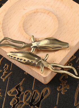 外星异形魔鬼章鱼仿古玩仿古董手把件黄铜摆件海洋