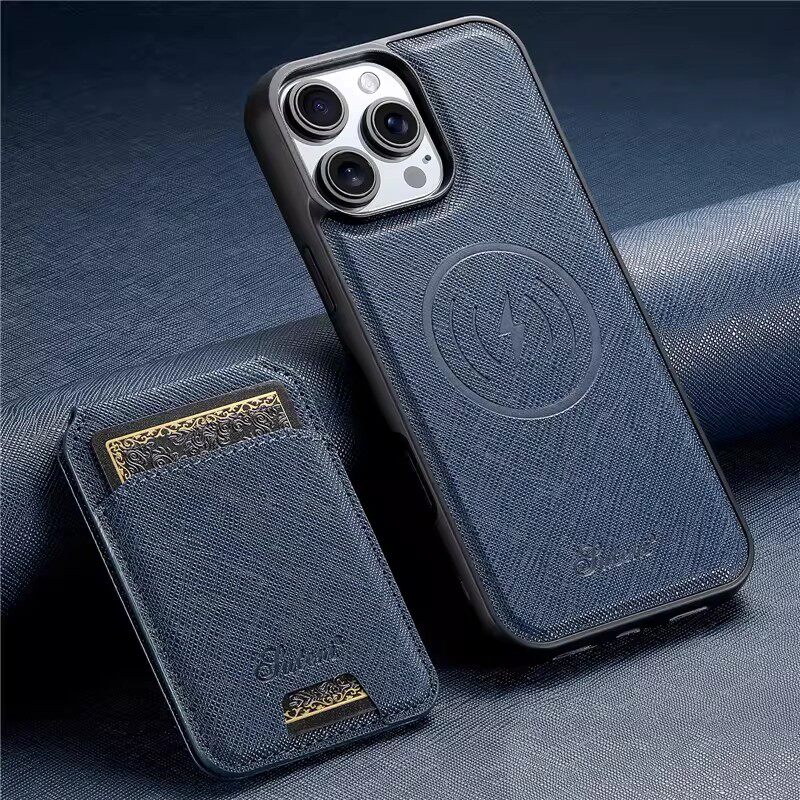 适用苹果16ProMax手机壳磁吸卡包二合一放卡零钱iPhone16保护套17Air创意支架车载商务15plus/14/13/12插卡槽