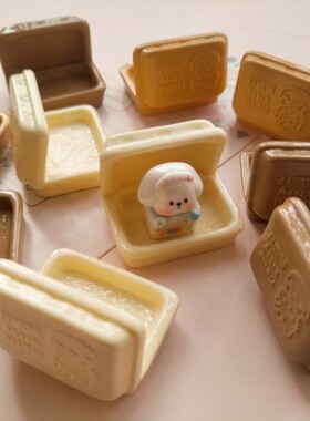 微缩仿真kt便当打包盒食玩盘子娃屋捏捏装饰摆件手工diy树脂配件