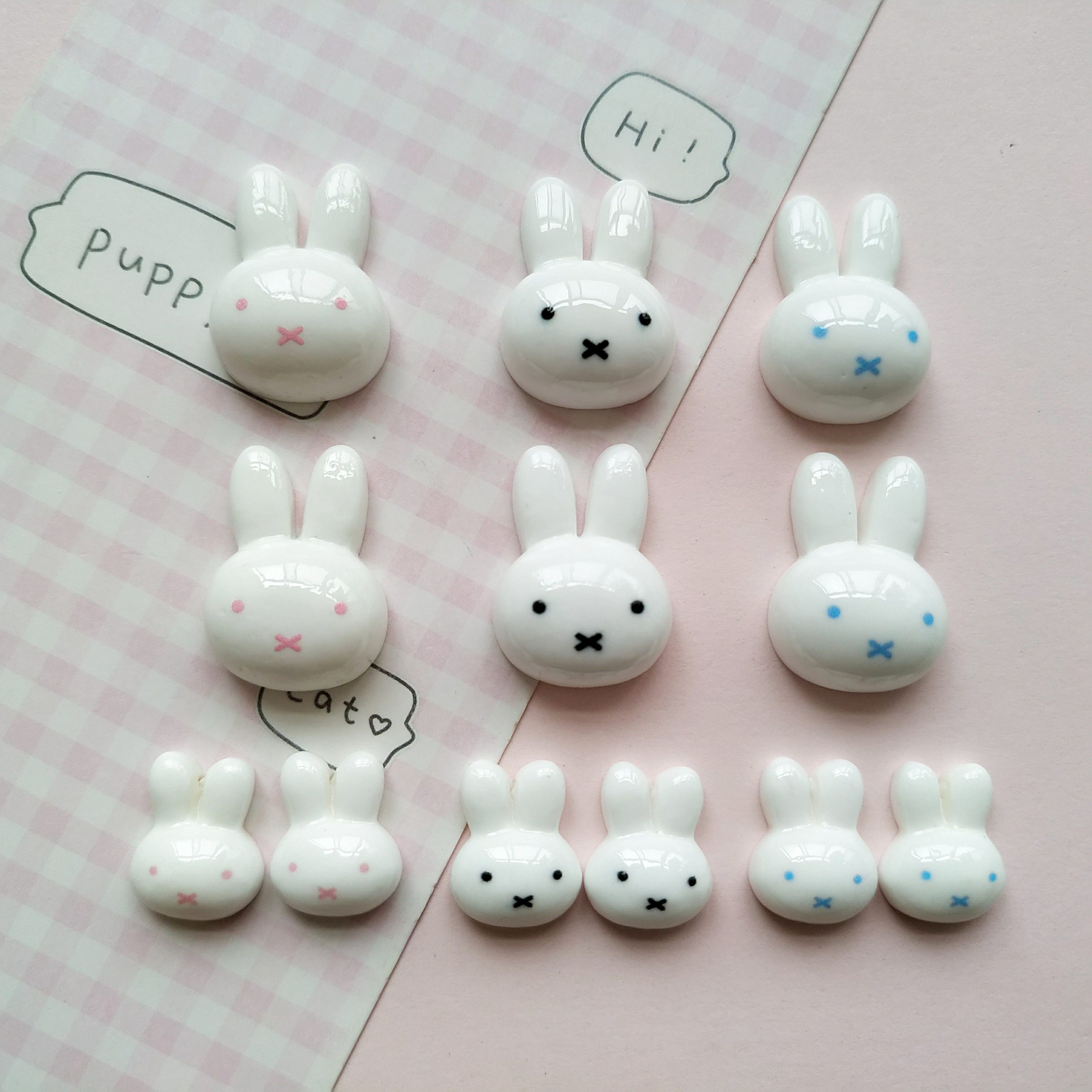 卡通简约三色米菲兔子树脂饰品配件手工diy奶油胶发夹手机壳材料,饰品/流行首饰/时尚饰品新,其他DIY饰品配件,淘宝优惠券,粉丝福利购,淘宝优惠卷