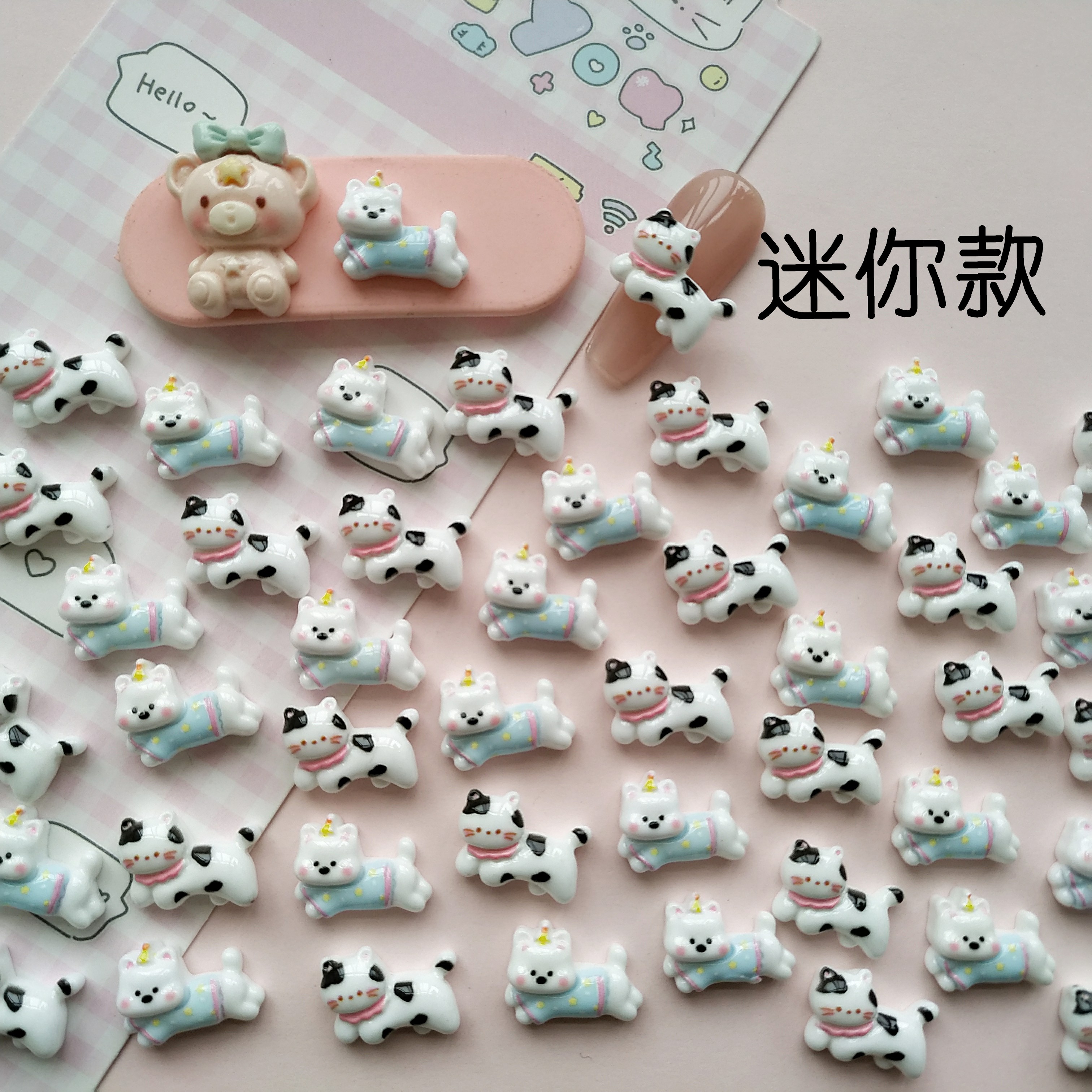 迷你款卡通猫咪西高地树脂饰品配件手工diy奶油胶娃衣装饰材料