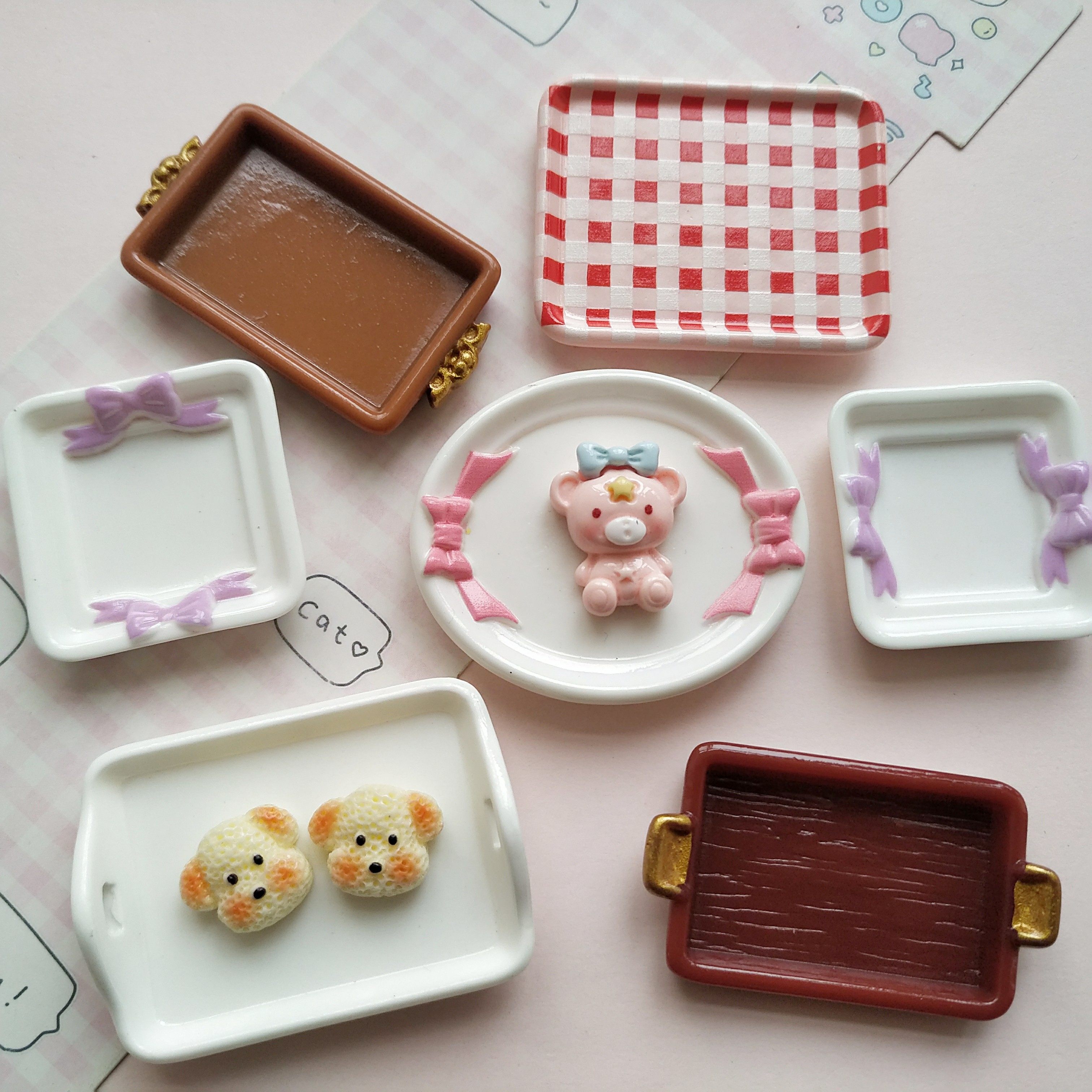 微缩仿真蝴蝶结食玩托盘子娃娃屋捏捏装饰盘摆件手工diy树脂配件,饰品/流行首饰/时尚饰品新,其他DIY饰品配件,淘宝优惠券,粉丝福利购,淘宝优惠卷