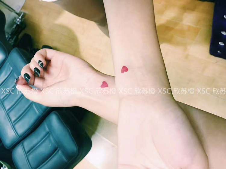 欣苏橙 原创网红纹身贴手腕防水女手指持久爱心网红款小清新可爱