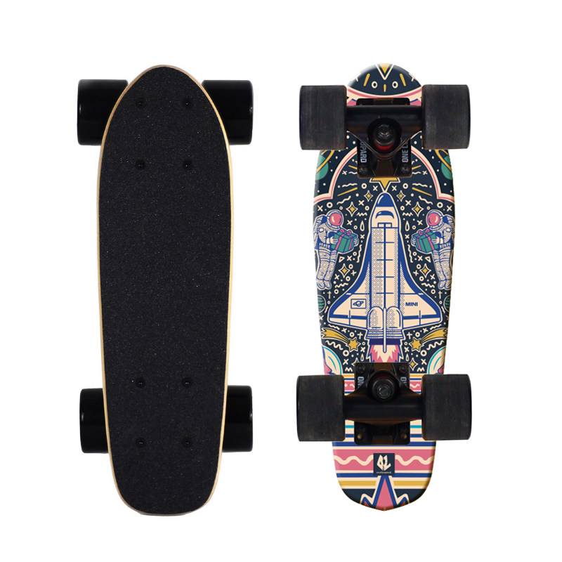 一豹mini枫木小鱼板小滑板成人 迷你四轮小鱼板 成人儿童刷街代步