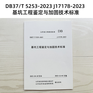 5253 2023 J17178 山东标准 基坑工程鉴定与加固技术标准 DB37