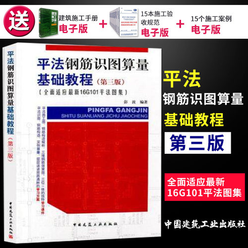 正版现货 平法钢筋识图算量基础教程(第三版)全面适应最新16G101平法图集 彭波 编著9787112219285 中国建筑工业出版社