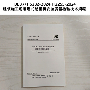 5282 2024 质量检验技术规程 DB37 起重机安装 建筑施工现场塔式 山东标准 J12255