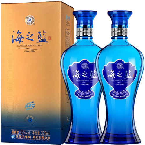 洋河海之蓝2018版42度375mL*2瓶