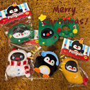 圣诞企鹅毛绒包挂件可爱公仔钥匙扣挂链学生背包挂饰圣诞装 饰