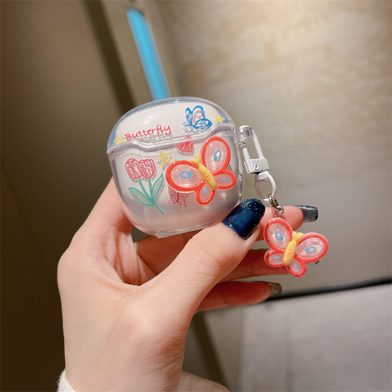 适用REMAX睿量TWS19无线蓝牙耳机保护套tws-19防摔透明软壳TWS19可爱卡通盒tws 19小清新少女可爱新款立体