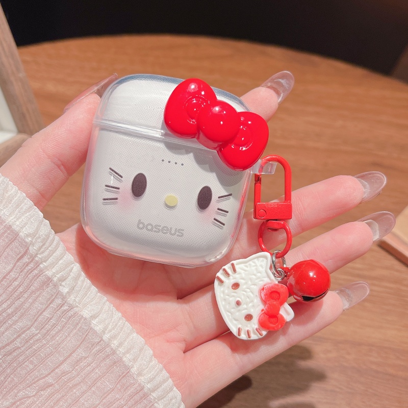 倍思W04 2025年版保护壳适用Baseus防摔软壳TWS透明TPU新款可爱女外壳Bowie wo4旗舰升级版网红立体KT