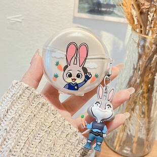 适用纽曼M79耳机套佐伴M79蓝牙耳机保护壳透明挂绳华强北蓝悦m79耳夹式耳机壳硅胶防摔卡通可爱充电仓盒创意