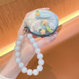 适用oppoencofree4耳机保护套OPPO Enco Free4丹拿版无线蓝牙耳机保护套oppoencofree4新款链条女生网红