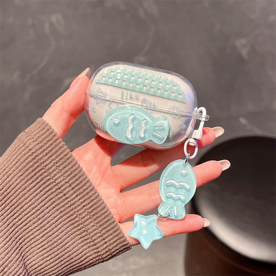 适用弱水时砂琉璃MK2耳机套新款冰晶透明琉璃Ultra无线降噪蓝牙耳机保护壳防摔CERAMICS U透明耳机壳可爱卡通