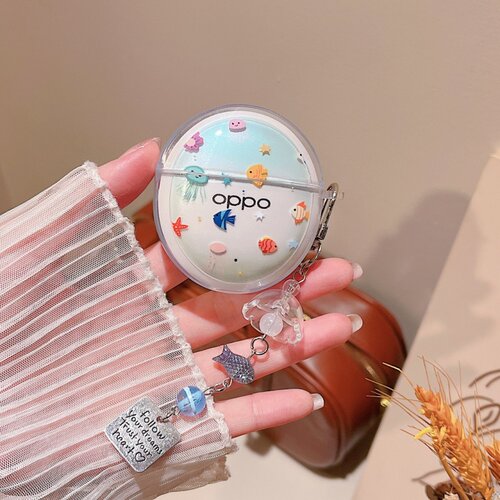 可爱卡通新款oppo enco air5s保护壳适用OPPO Enco Air5S蓝牙耳机保护套oppo enco air5s耳机套简约透明