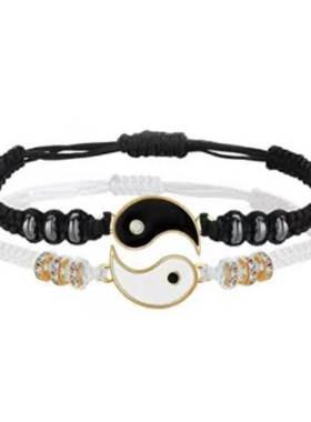 龙图腾太极8卦情侣手工编织时尚国潮项链手链