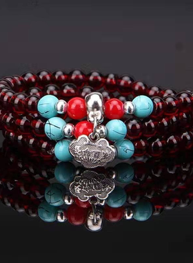 民族风女手链多圈多层手串叠戴搭配