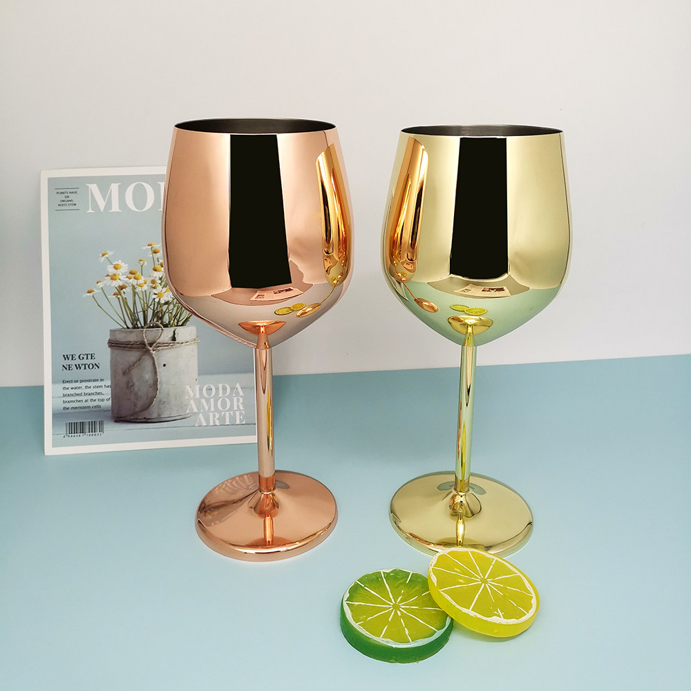 单支304不锈钢单层高脚杯红酒杯餐厅ktv鸡尾酒香槟杯创意酒吧杯子