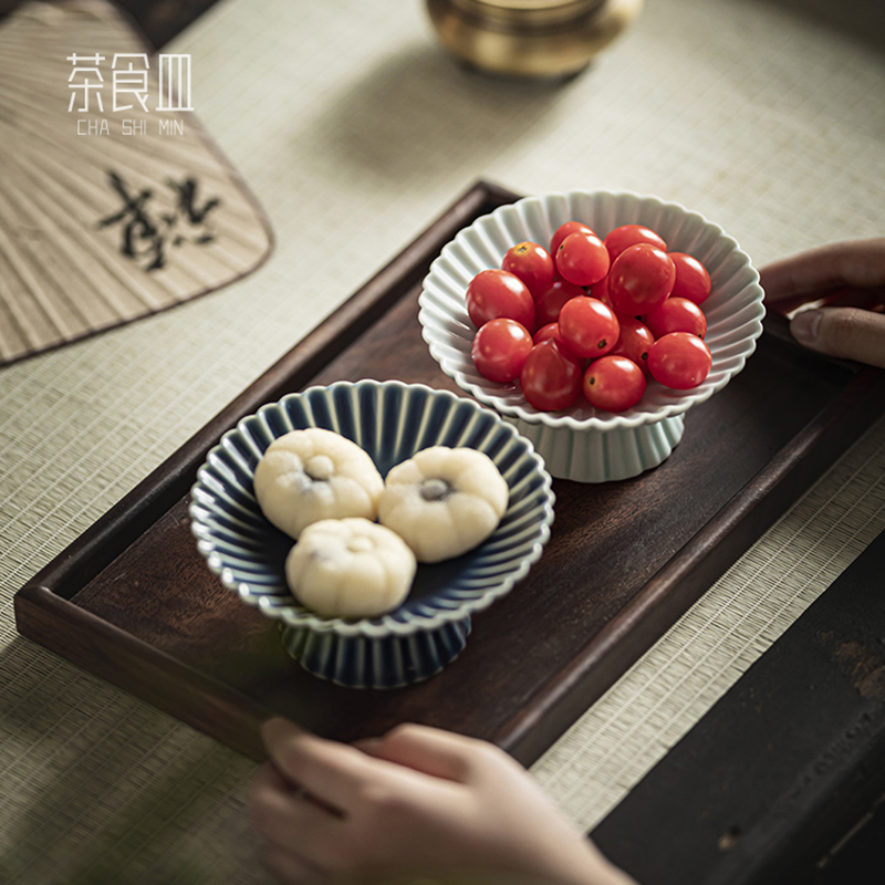 网红围炉煮茶点心盘高脚水果盘