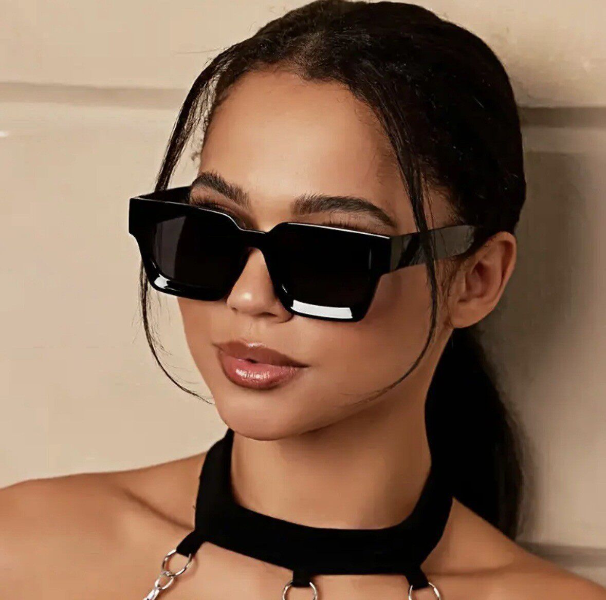 经典厚方框墨镜男街拍百搭太阳眼镜开车防紫外线感全框太阳镜