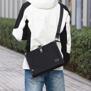 threebox新款潮男士单肩包大容量防水尼龙斜挎包商务多功能iPad包