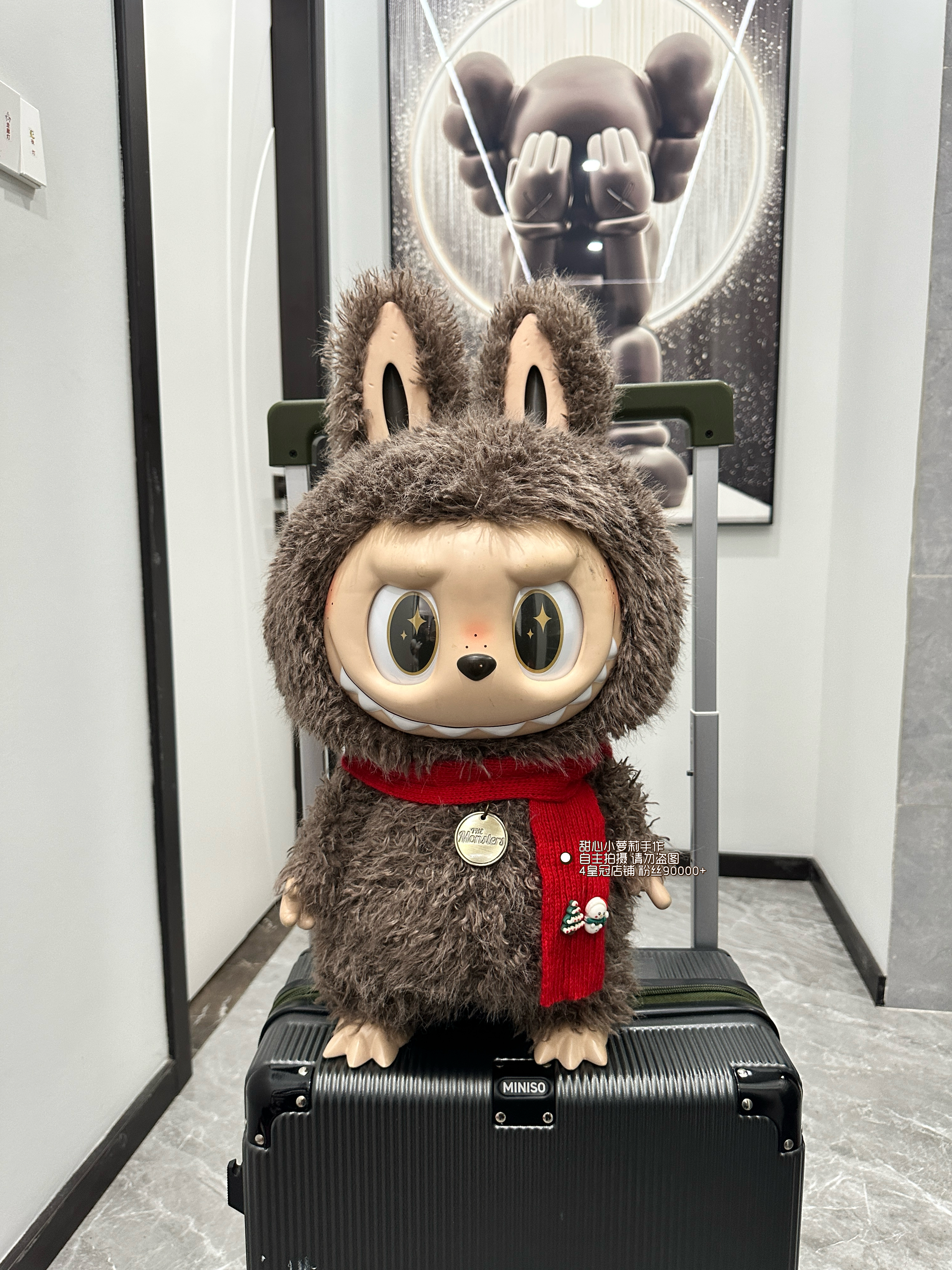 原创原版58厘米拉布布围巾圣诞zimomo娃衣大号拉布布娃衣玩偶衣服