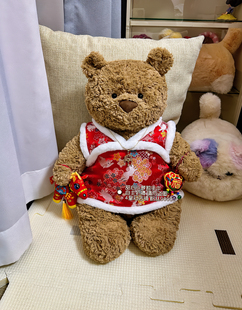 原创原版 新年巴塞罗熊衣服玩偶衣服熊熊衣服泰迪熊娃衣