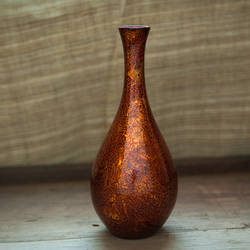 安泰桥 福州传统手作漆器 脱胎 摆件 鱼脑金丝纹瓶