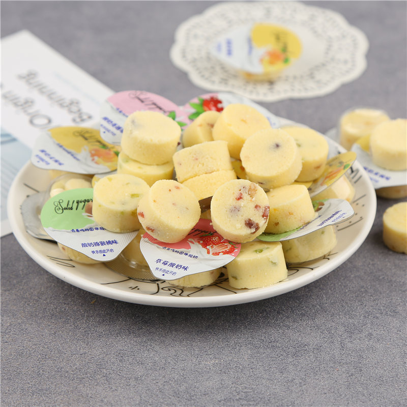 内蒙古果粒乳酪 益生元休闲办公零食 嚼着吃的固体黄桃味酸奶包邮