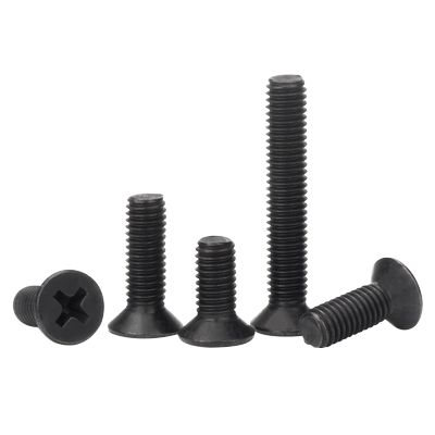 工厂黑色304不锈钢十字沉头螺丝