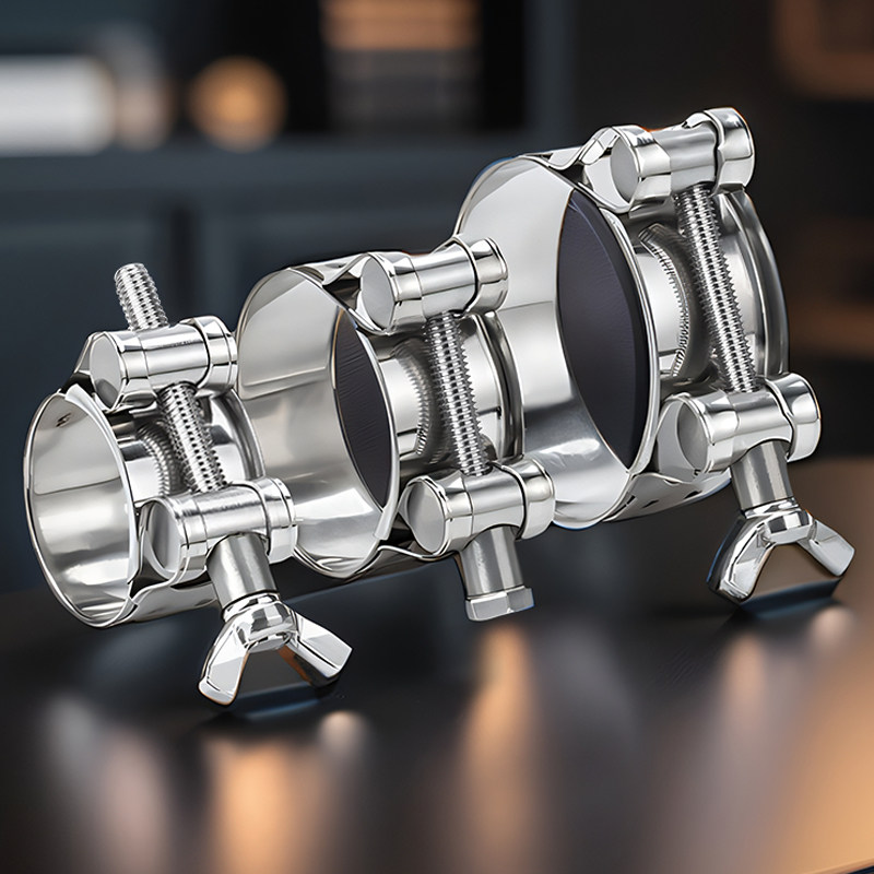 304不锈钢加厚强力手柄卡箍欧式抱箍管箍喉箍管卡固定水管卡手拧