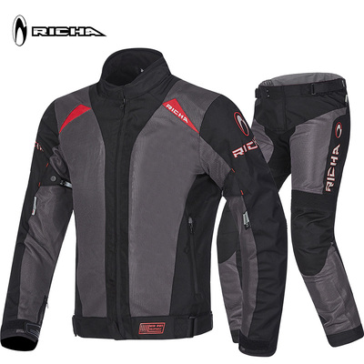 richa四季透气网眼防摔机车服