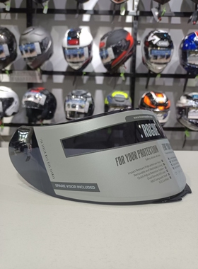 【阿肯】REAL摩托车头盔专用透明茶色电镀金色红色镜片 风镜面镜