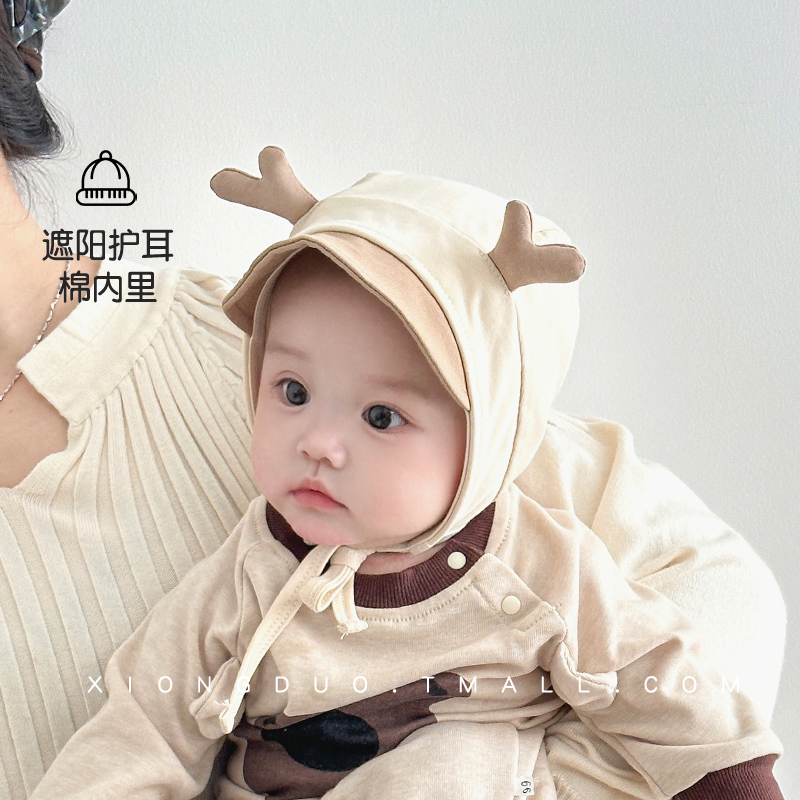 婴儿护耳帽遮阳防晒春秋包头帽