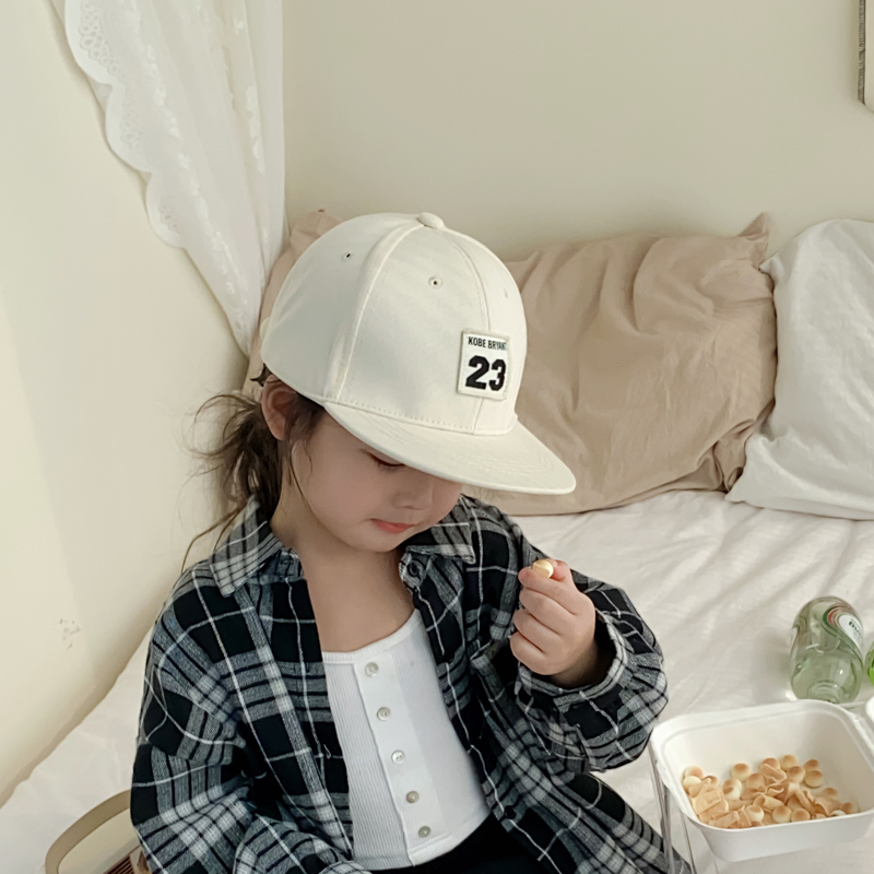 儿童帽子夏季薄嘻哈帽男女小孩遮阳帽时尚潮款平檐太阳帽宝宝帽子