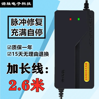 加长线2米6电动车电瓶充电器48V12AH60V20A64V72V80V84V96V120V