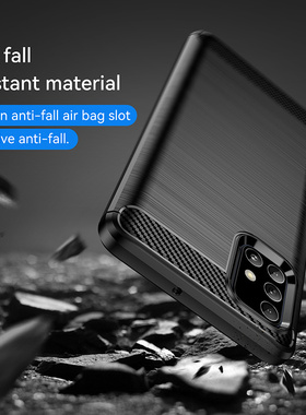 适用三星A71手机壳4G版GalaxyA71保护A714G套SM一A715F新款磨砂SMA盖乐世3星SAMSUNG软硅胶全包黑色防摔男女