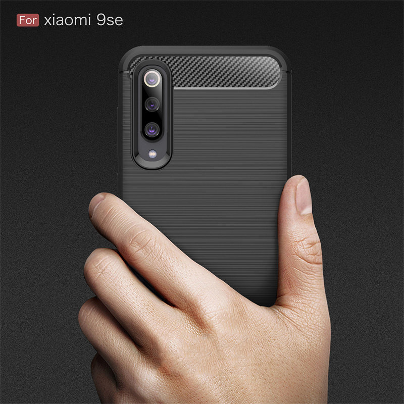 适用小米9SE手机壳M1903F2A保护9S9E套Mi九ES新款外壳ml硅胶防摔磨砂软壳男女简约软胶case黑色